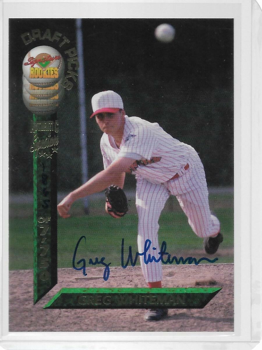 1994 Signature Rookies Draft Picks Signatures #67 Greg Whiteman RC Auto SP