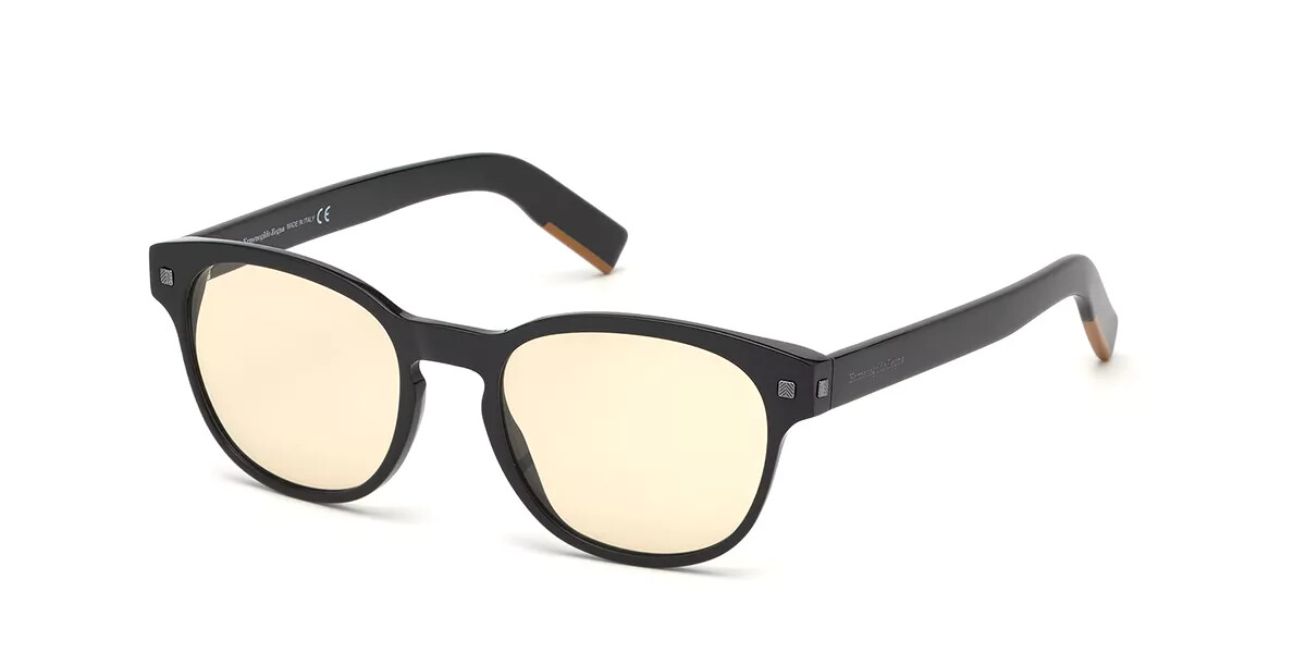 Оправа для очков Ermenegildo Zegna EZ5159 001 Черная круглая пластиковая 52-19-145