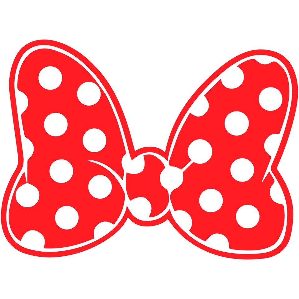 Minnie Mouse Polka Dot Bow 6" Disney Decal Sticker Vinyl Walt Land  World | eBay