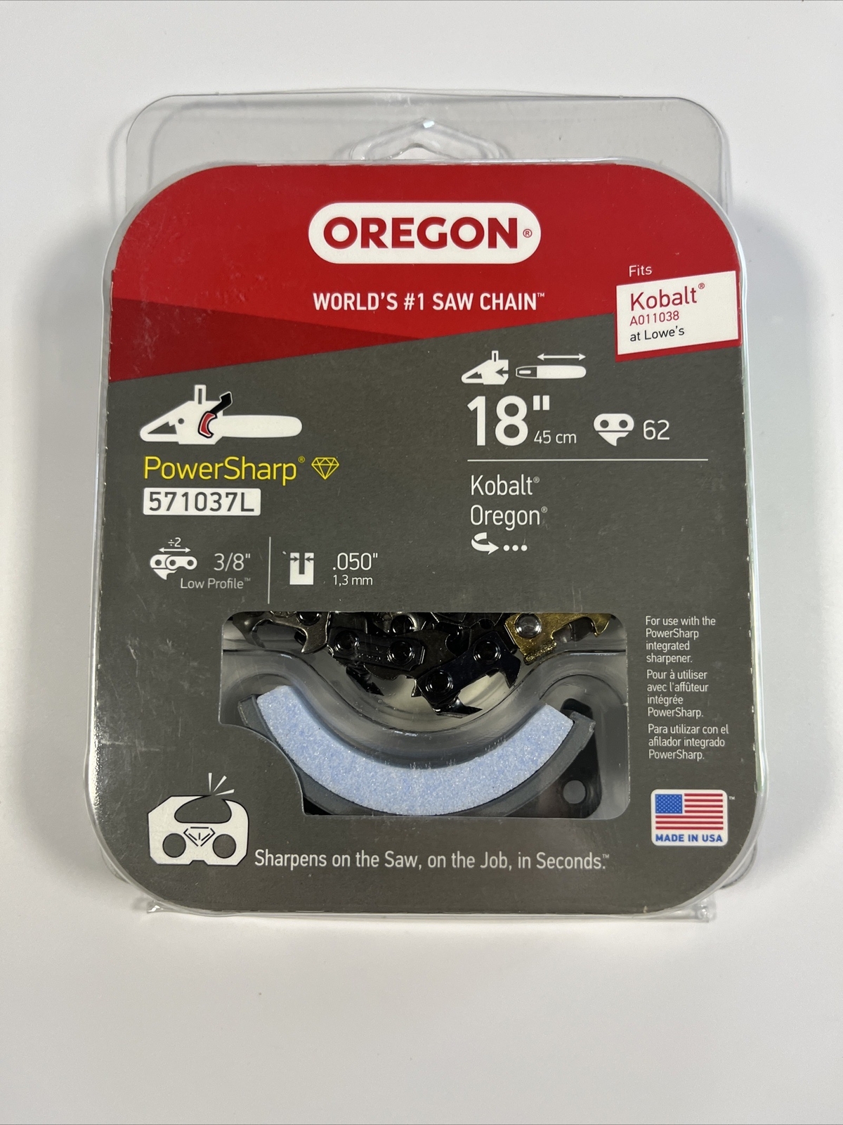 Oregon (571037L) 18 in. 62 Link PowerSharp Replacement Chain for CS1500