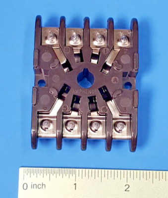 SOCKET RELAY,146-103,AMPHENOL,BARRIER TYPE OCTAL SOCKET,PHENOLIC BODY, 8 CONTACT