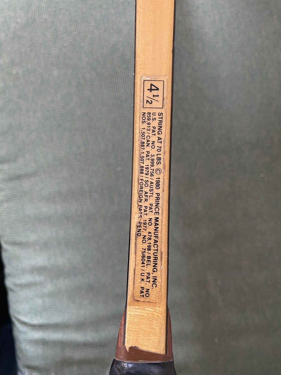 Vintage Prince Woodie Tennis Racket 4 1/2 Wood Graphite Racquet