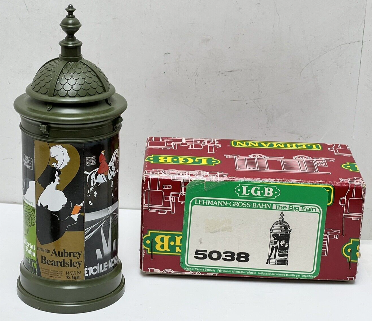 VINTAGE LGB G-GAUGE 5038 ADVERTISING PILLAR/BILLBOARD TRAIN
