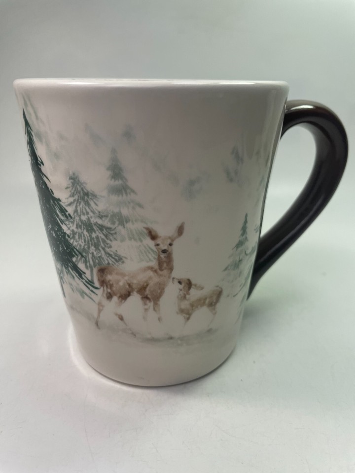 Robert Stanley Home Collection Christmas Mug Aspen Cove Deer 16 oz