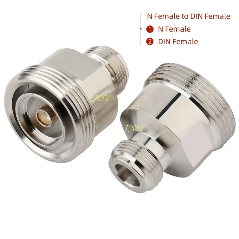 N Female to 7/16 DIN Female RF Coaxial Converter Coax Adapter N-DIN F/F - Image 3 of 4