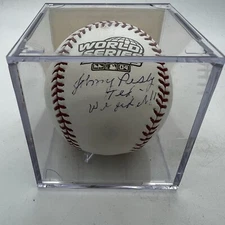 JOHNNY PESKY #6 TED WE DID IT RED SOX HOF SIGNED AUTO 2004 WS GAME BASEBALL