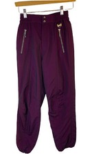 Vintage Nils Women  s Sz 4 Skiwear Purple Iridescent Shiny Ski Snow Pants