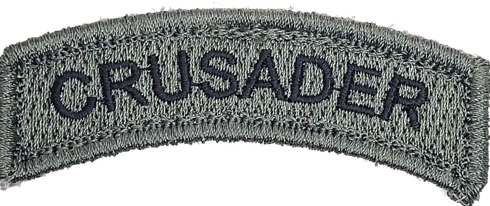 CRUSADER ACU DARK Arc Shape Rocker Tab Tag Tactical Embroidered Patch