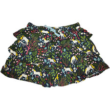 Baby Mini Boden Tiered Toddler Girl Unicorn Skirt 2 3 Yrs Navy Blue Cotton Sz 98