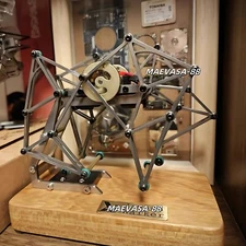 Mechanical Vintage Metal Four Legs Walking Engine Model Toy Kits Craft Men Gift