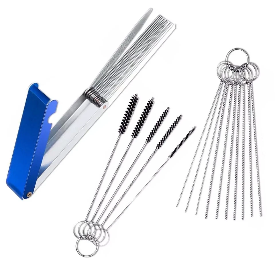 20 Needle 13 Wires Brush Carb Dirt Jet Bong Cleaner Carburetor Cleaning Kit - Image 2 of 4