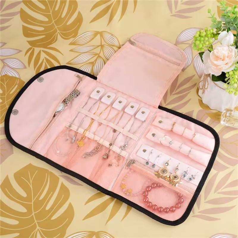 Beebeecraft Schmuck Etui Reise-Organizer - Samt Schmuckbuch Mit Reißverschluss