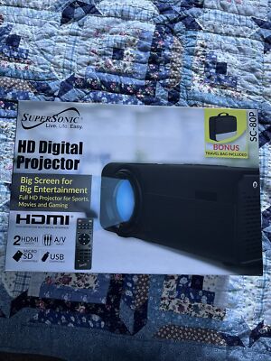 Supersonic SC-80P HD Digital Projector with TRAVEL BAG