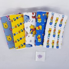 Baby Burp Cloths Winnie The Pooh Print x5 Pack Toweling Backed Handmade New