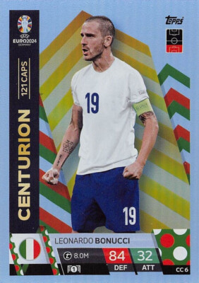 Topps Match Attax UEFA Euro 2024 Leonardo Bonucci CC6 Centurion Fußball Karte