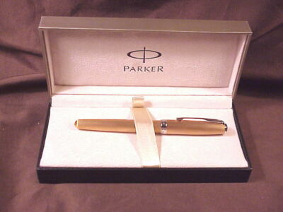 *PARKER SONNET, PINK GOLD FOUNTAIN PEN, CPT, FRANCE,18k NIB, C2003, ORIGINAL BOX