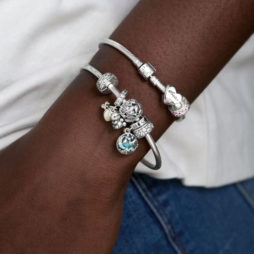 PANDORA Charm für Pandora Moments Klarer Pavé Clip 925 Sterlingsilber 791817CZ - Bild 7 von 8
