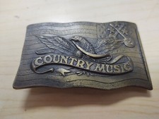 1977 Indiana Metal Craft County Music Eagle Belt Buckle