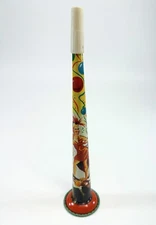 Vtg 1950s New Years Eve Tin Metal Dancing Litho Toy Noise Maker Horn US Metal
