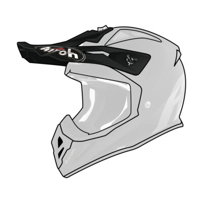 Matte Black Front Helmet Airoh Aviator ACE