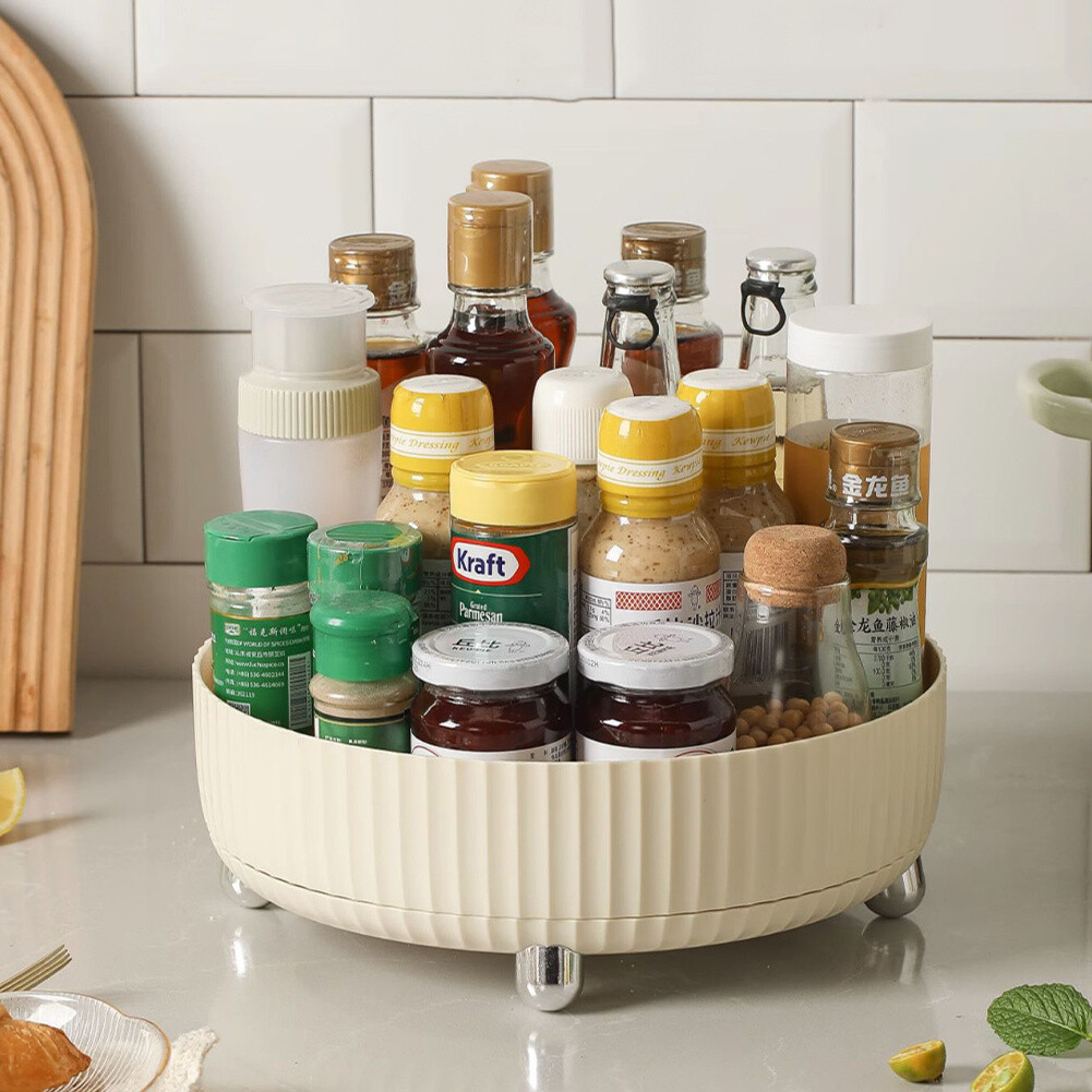 Large Turntable Kitchen Rotation Storage Tray Lazy Susan Organizer