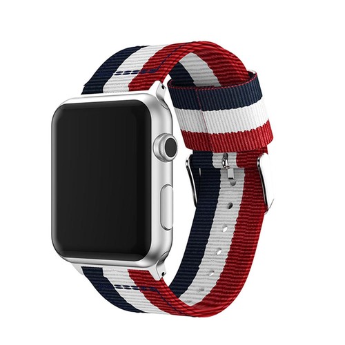 For Apple Watch 10 9 8 7 6 SE Stripe Nylon Sport Band Strap 40/44/41/45/42/46mm - Picture 8 of 35
