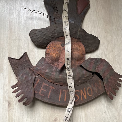 Rostiges Metall �� Schneemann Schild 3D "Let It Snow" �� - Bild 7 von 8