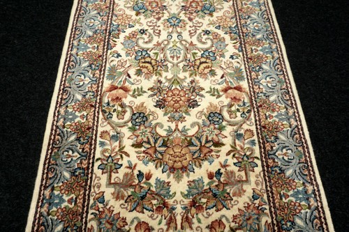 Oriente Alfombra Ghom 256 X 81CM Ghoum Cachemir Kashmir Beige Anudada a Mano - Imagen 7 de 11