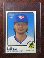 2022 Topps Heritage High Number Otto Lopez Mini Variation SP RC Blue Jays #/100