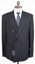 GIORGIO ARMANI Sport Coat Charcoal Wool Slim Fit Striped Blazer 46 R EU 56 
