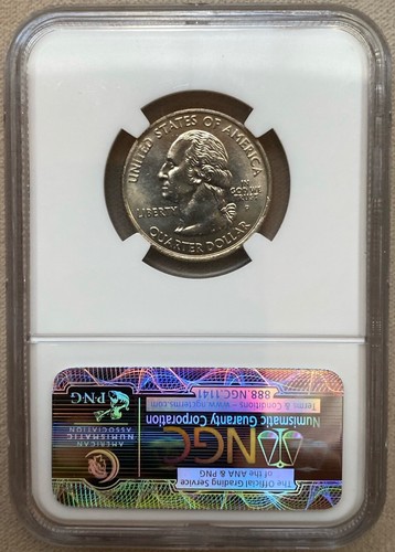 Mint Error Multiple Cuds 2005 25C WVA Quarter Obv & Rev Die Breaks NGC MS66 - Picture 2 of 2