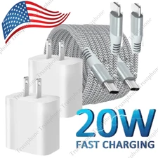 2 PACK 20w Type USB-C Fast Wall Charger For Apple iPhone XR 11 12 13 14 Pro Max