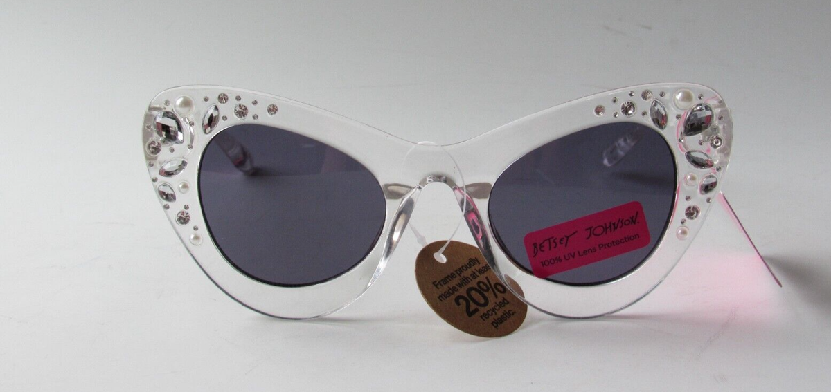 Betsey Johnson Crown Jewel Embellished Thick Frame Cat Eye  display picture 1