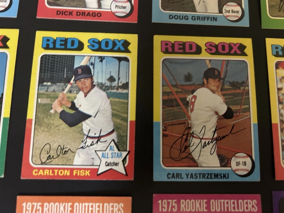 1975 Topps BOSTON Red Sox TEAM Set YASTRZEMSKI Fred LYNN Jim RICE Carlton FISK - Image 3 of 4