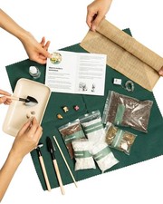DIY Terrarium Kit with 13 Items Soil Pebbles Sphagnum Moss Activated Carbon B...
