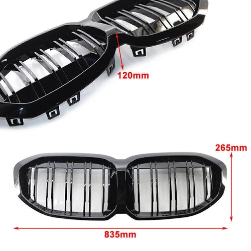 Barra de parachoques parrilla de riñón negra brillante para BMW Serie 1 F40 2019-21 estilo M4 - Imagen 10 de 10