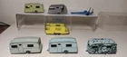 MATCHBOX LESNEY  1-75 , CARAVAN & TRAILER lot , c1950`s-60`s