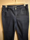 CHICO'S ANKLE CROP JEANS CHICO'S SZ 1 (10) DARK WASH STRAIGHT LEG 25" INSEAM — photo 2