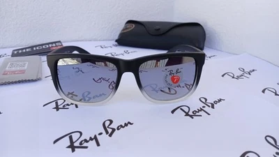 ray ban Justin Gris Dégradé Polarisé Neuve - Photo 1/4