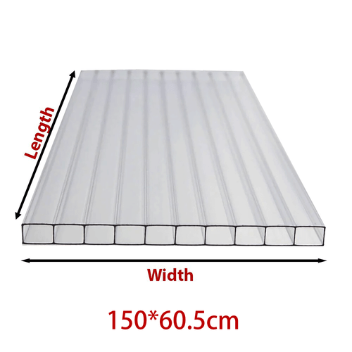 10/14 PACK 4mm Clear Polycarbonate Greenhouse Roofing Sheet - UV Protection - Picture 11 of 11