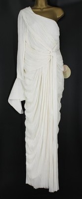 MARIA LUCIA HOHAN EDEN ASYMMETRISCHES SEIDEN MAXIKLEID WEISS 46 UK 14 UVP 1.650  EP