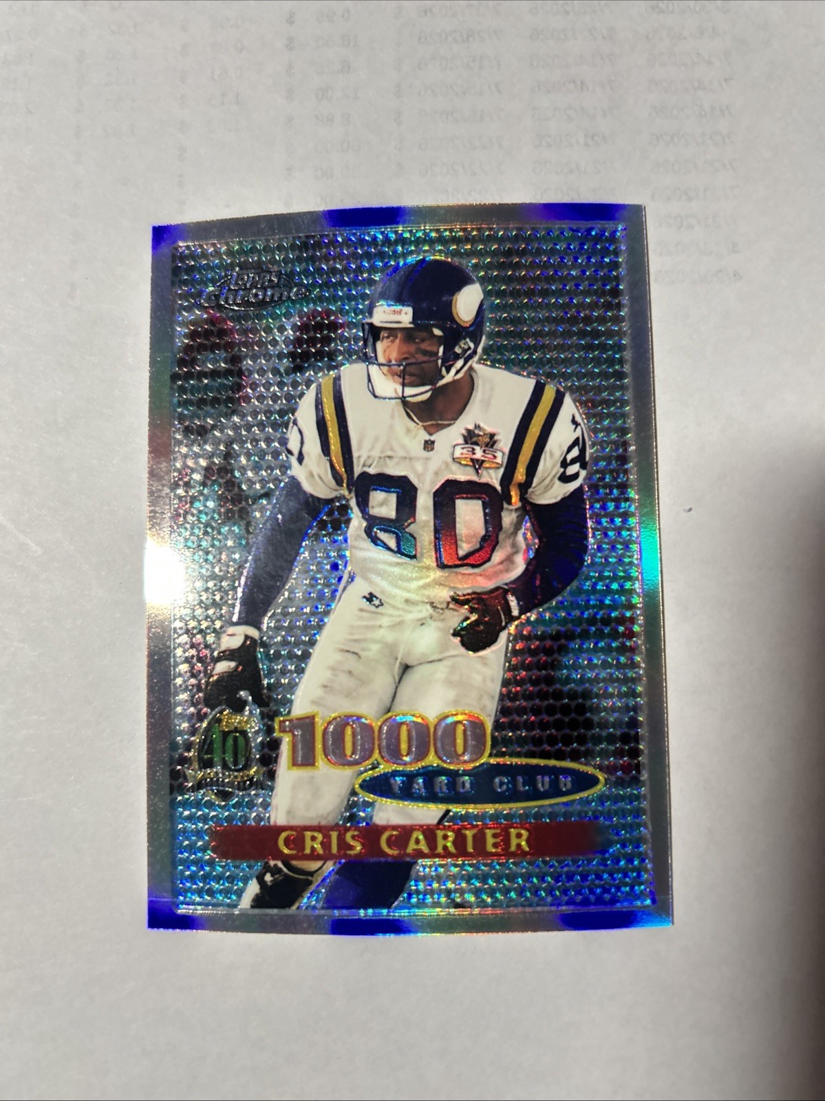 1996 Topps Chrome - Cris Carter #94 Refractor HOF