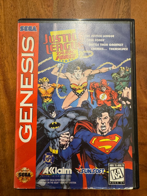 #ad Justice League Task Force Sega Genesis 1995 CIB Complete With Manual Tested $19.99