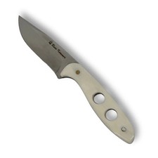 Russ Kommer Whiteout D2 Steel Fixed Blade Hunting Knife With Leather Sheath