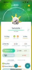 Shiny Larvesta | Tr-de 1M 20k stardust -  PTC