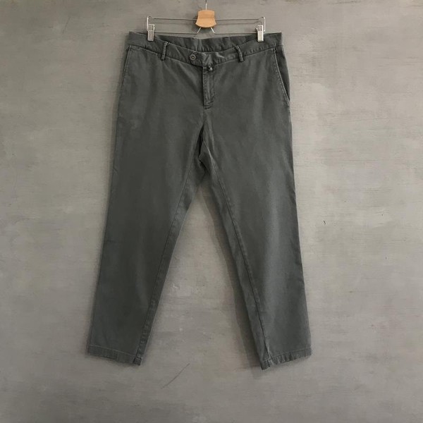 Herren Isaia Napoli Hose Grau Baumwolle 40 / XXL /