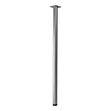 2 X Rothley Painted Silver effect Furniture leg (H)707mm (Dia)32mm