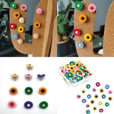20/30Pcs Flower Push Pins for Cork Board Decorative Thumb Tacks Drawing Pins