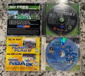 Sega Dreamcast NFL 2K & NFL 2K1 Football Games Lot of 2 &ndash; Clean Discs