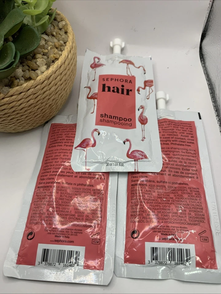Champú para cabello Sephora 30 ml 1,01 fl. oz. Tamaño de viaje. X3 Foto 2 de 3